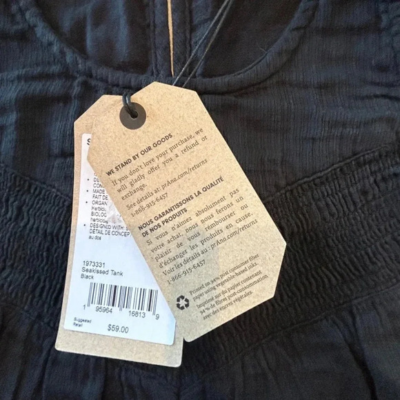 New prAna Seakissed Black Tank Size XS - Picture 10 of 10